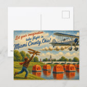 Carte postale du comté de Miami Ohio (Devant / Derrière)