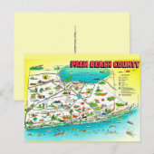 Carte postale du comté de Palm Beach (Devant / Derrière)