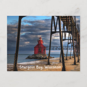 Carte postale du comté de porte Sturgeon Bay Wisco