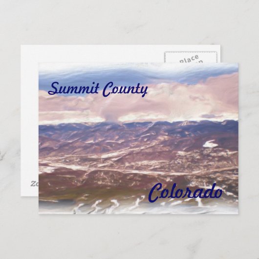 Carte postale du comté de Summit Colorado (Devant / Derrière)