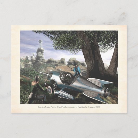 Carte postale du concept d'Empire State Patrol (Devant)