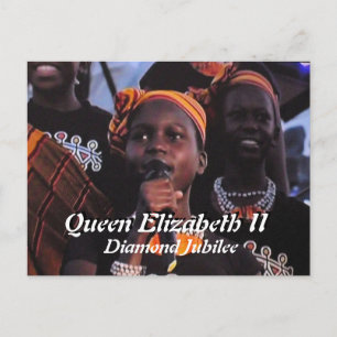 Carte postale du concert de la reine Elizabeth Dia