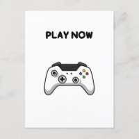 Carte postale du contrôleur de jeu vidéo