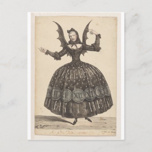 ​ Carte postale du costume de ballet français du X (Devant)