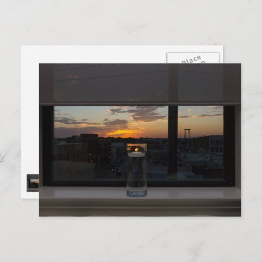 Carte postale du coucher de soleil (Devant / Derrière)