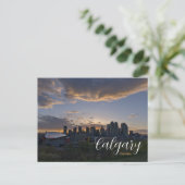 Carte postale du coucher de soleil à Calgary Canad (Debout devant)