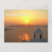 Carte postale du coucher de soleil à Santorin, Grè (Devant)