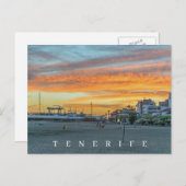 Carte postale du coucher de soleil à Tenerife (Devant / Derrière)