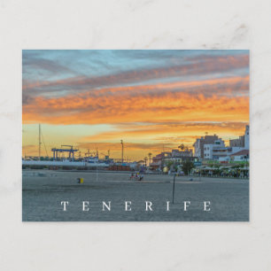 Carte postale du coucher de soleil à Tenerife