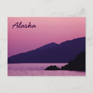 Carte postale du coucher de soleil de la montagne