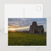 Carte postale du coucher de soleil de l'abbaye de (Devant / Derrière)