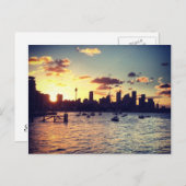 Carte postale du coucher de soleil de Sydney (Devant / Derrière)