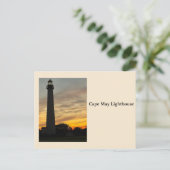 Carte postale du coucher de soleil du phare de Cap (Debout devant)