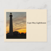 Carte postale du coucher de soleil du phare de Cap (Devant)