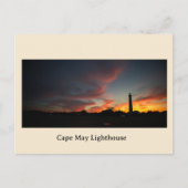 Carte postale du coucher de soleil du phare de Cap (Devant)