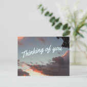 Carte postale du coucher de soleil "Pensée pour vo (Debout devant)