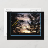 Carte postale du coucher de soleil printanier au M (Devant / Derrière)