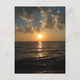 Carte postale du coucher de soleil sur le lac Supé