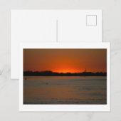 Carte postale du coucher de soleil sur l'océan (Devant / Derrière)