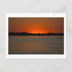 Carte postale du coucher de soleil sur l'océan