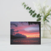 carte postale du coucher du soleil à Puerto Vallar (Debout devant)