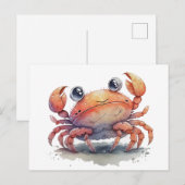 Carte postale du crabe mignon (Devant / Derrière)