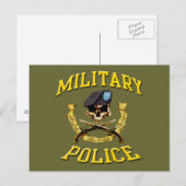 Carte postale du crâne de la police militaire (Devant / Derrière)