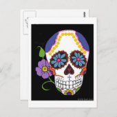 Carte postale du crâne de sucre (Devant / Derrière)