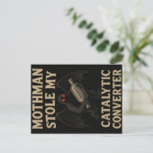Carte postale du cryptide Mothman (Debout devant)