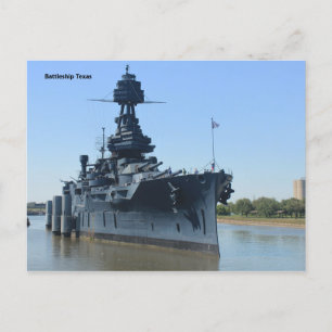Carte postale du cuirassé Texas de l'USN