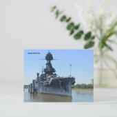 Carte postale du cuirassé Texas de l'USN (Debout devant)
