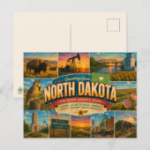 Carte postale du Dakota du Nord (Devant / Derrière)