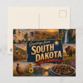 Carte postale du Dakota du Sud (Devant / Derrière)