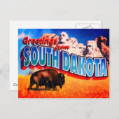 Carte postale du Dakota du Sud (Devant / Derrière)