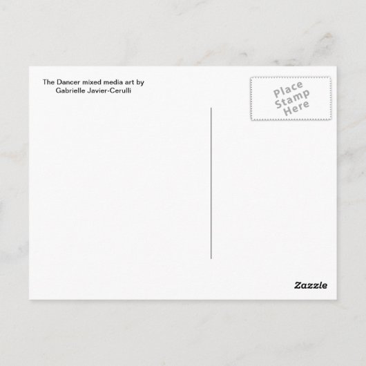 Carte postale du danseur (Dos)