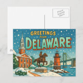 Carte postale du DELAWARE (Devant / Derrière)