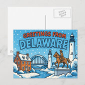 Carte postale du DELAWARE (Devant / Derrière)