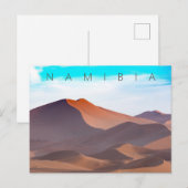 Carte postale du désert de Namibie (Devant / Derrière)