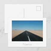 Carte postale du désert de route Afrique Namibie (Devant / Derrière)