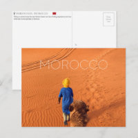 Carte postale du désert du Sahara, Maroc