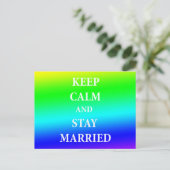 Carte postale du devis de mariage (Debout devant)