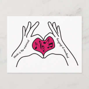 Carte postale du devis de musique