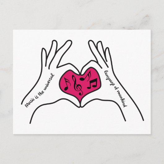 Carte postale du devis de musique (Devant)