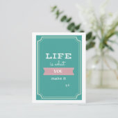 Carte postale du devis de vie Inspiration (Debout devant)