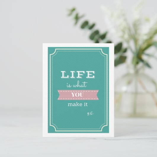 Carte postale du devis de vie Inspiration (Debout devant)