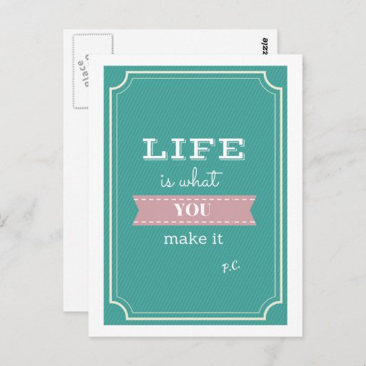 Carte postale du devis de vie Inspiration (Devant / Derrière)