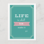 Carte postale du devis de vie Inspiration (Devant)