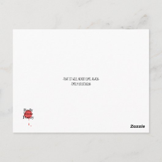 Carte postale du devis Emily Dickinson (Dos)