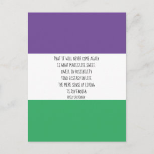 Carte postale du devis Emily Dickinson