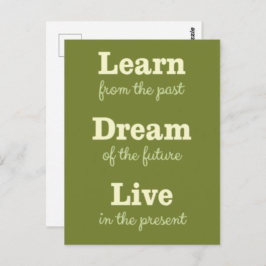 Carte postale du devis motivationnel (Devant / Derrière)